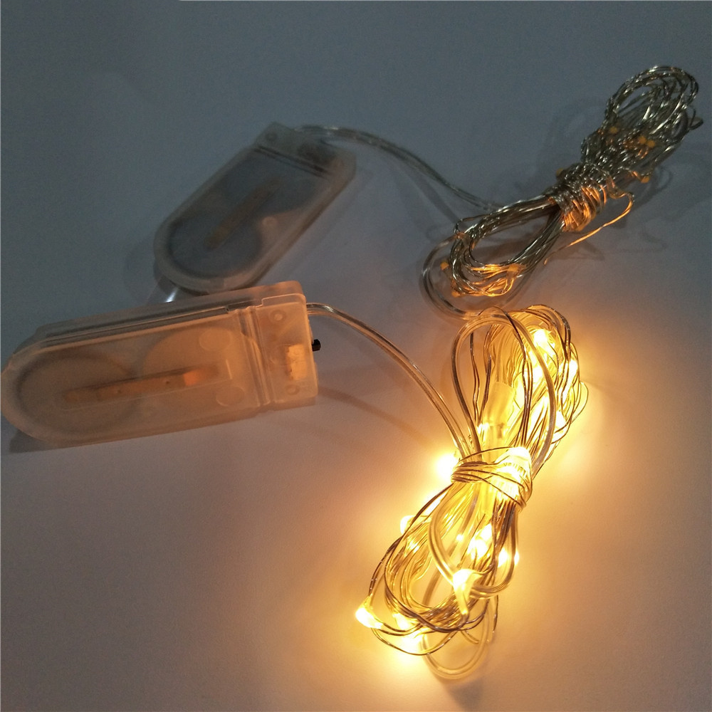 2M 20L LED  BATTERY POWERED BUTTON CELL COPPER WIRE MINI FAIRY STRING LIGHT