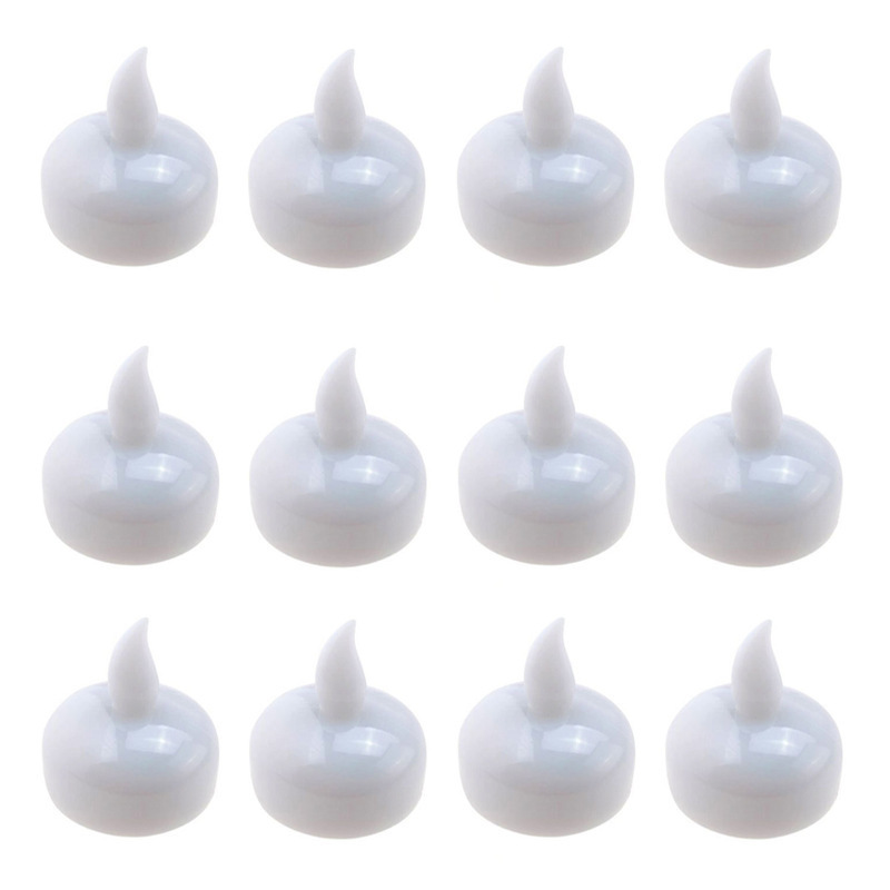 Flameless Floating Tea lights Outdoor Flickering LED Tea Lights for Wedding Valentine's Day