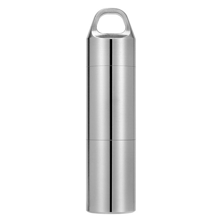 Stainless steel Outdoor Camping Pill Box Case Travelling Bottle Holder Container cnc router spare parts