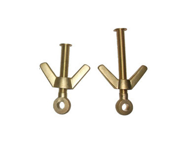 Brass dog bolt with wing nut