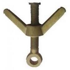 Brass dog bolt with wing nut