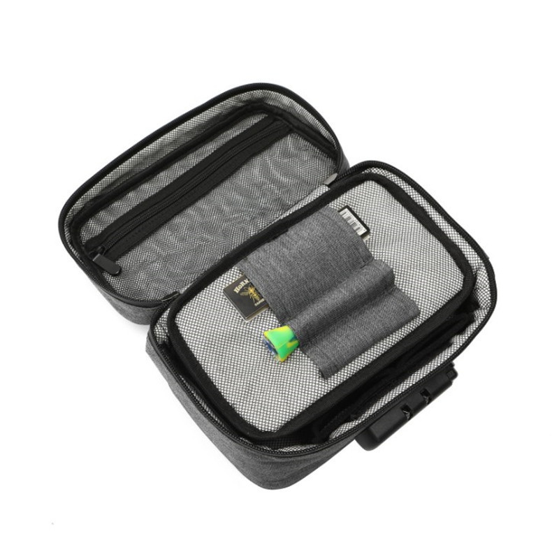 Medicine Lock Box Bag Travel Storage Case Smell Proof Carbon Lined Zipper Bag