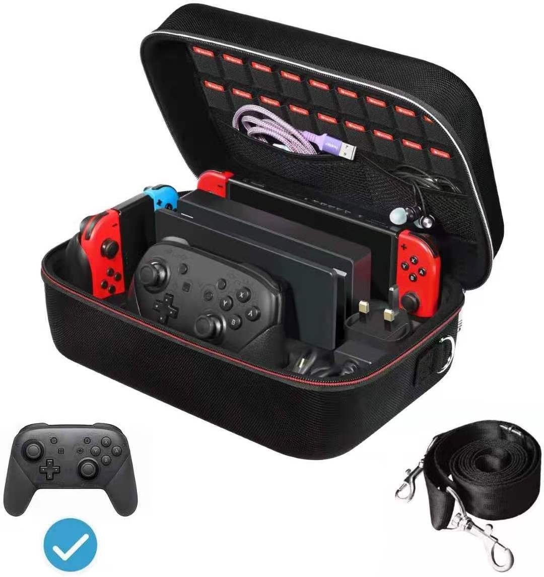 Carrying Storage Case for Nintendo Switch Portable Travel All Protective Hard Messenger Bag Games for Switch Console Pro