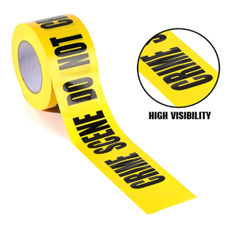 Non adhesive PVC Warning Tape Road Blocking Barricade Caution Tape Waterproof Custom Printing Hazard Danger Safety Ribbon Roll