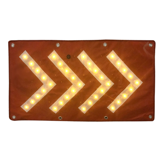 Directional Arrow Light Magnetic Solar Led Signal Smart Traffic Mobile Flashing Lights Outdoor Roadway Safety Warning Sign