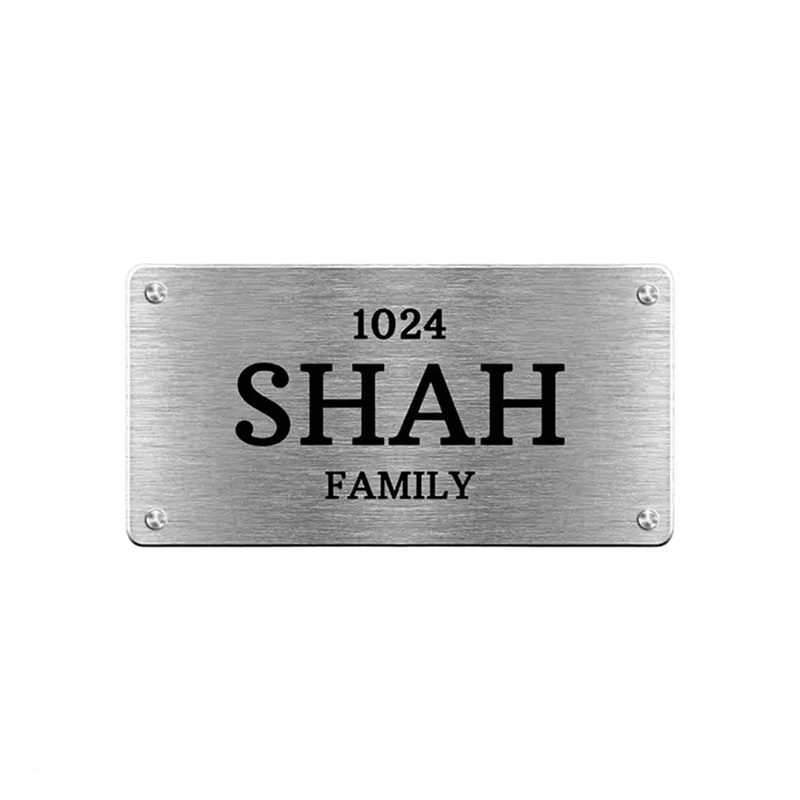 High-quality Custom Engraved Metal Nameplate Aluminum Stainless Steel Printing  ID Name Plates Brass Plaque