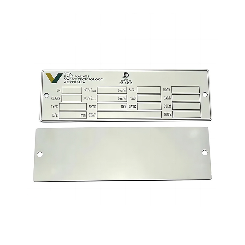 High-quality Custom Engraved Metal Nameplate Aluminum Stainless Steel Printing  ID Name Plates Brass Plaque