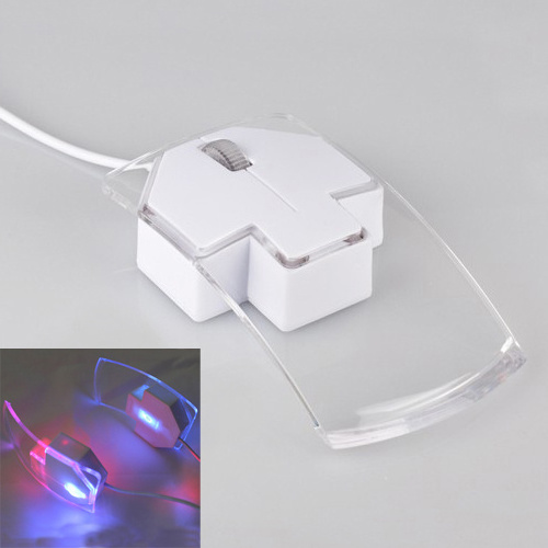 Novelty arrow shape light up usb wired computer mouse