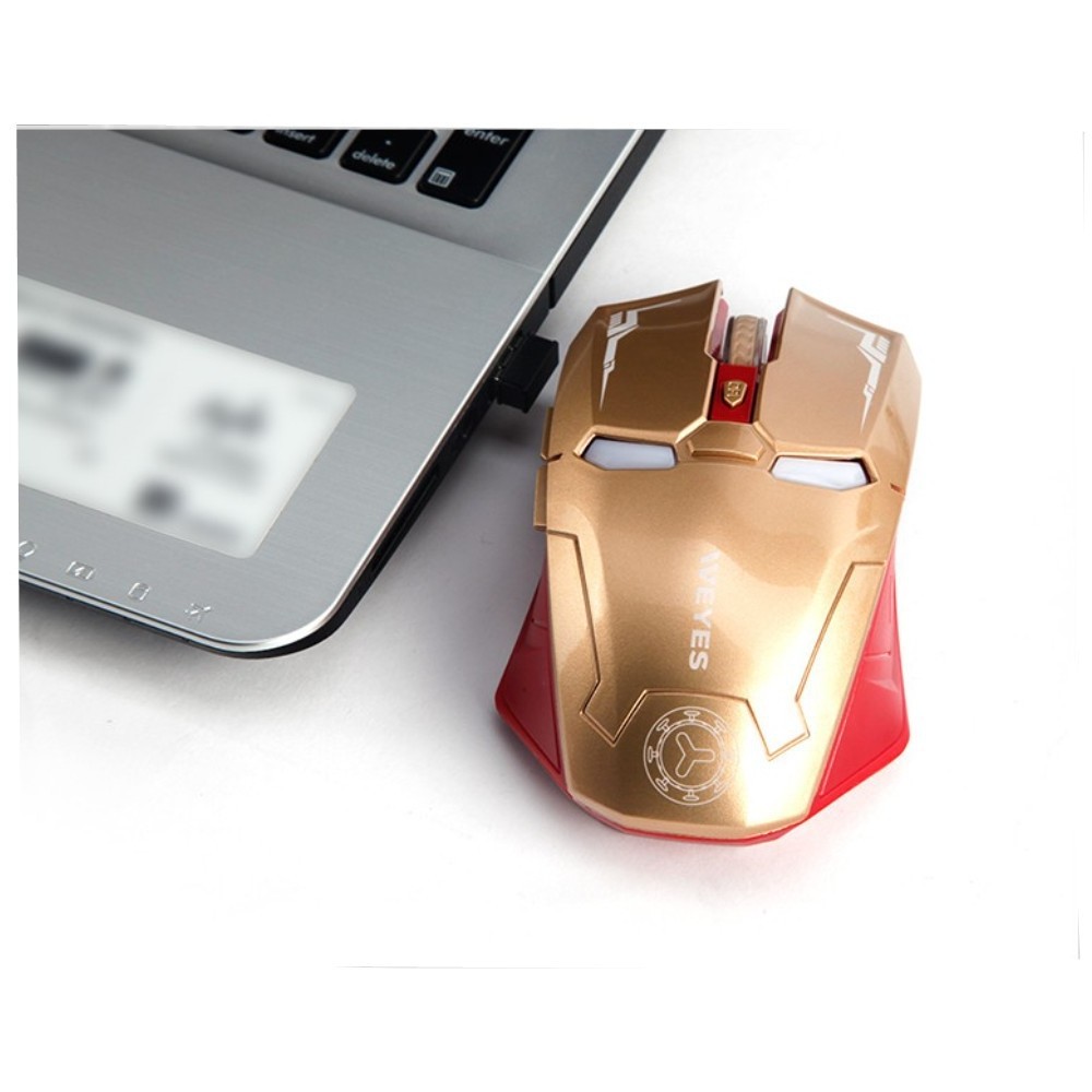 Iron Man 2.4g Wireless Driver USB 6D Optical Mouse