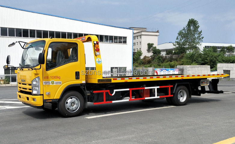 Factory Price Low Mileage ISUZU 600P NKR wrecker truck with new 4 ton deck rollback platform