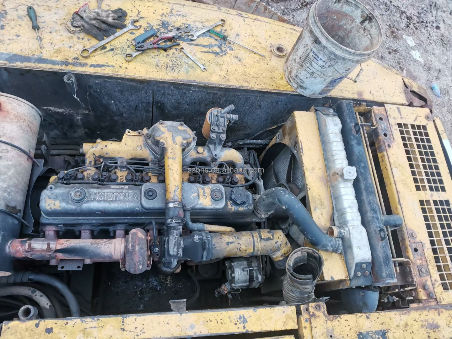 Ready Stock Used 6D34T MITSUBISHIs 6 Cylinder Turbo Diesel Engine 6D34 With Inspected And Tested Running For Excavator