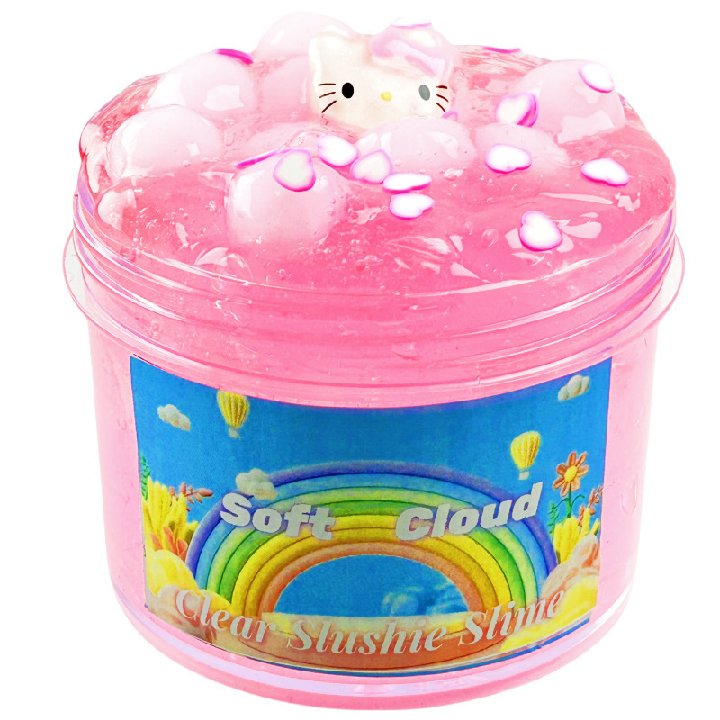 Wholesale non-toxic Slime explosion sliced fruit and animal cartoon DIY toy mud