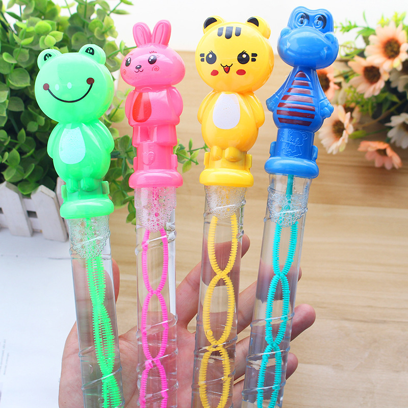 Hot selling wholesale cartoon animal foam stick Water Kids beach toys 38 cm long foam liquid for kids