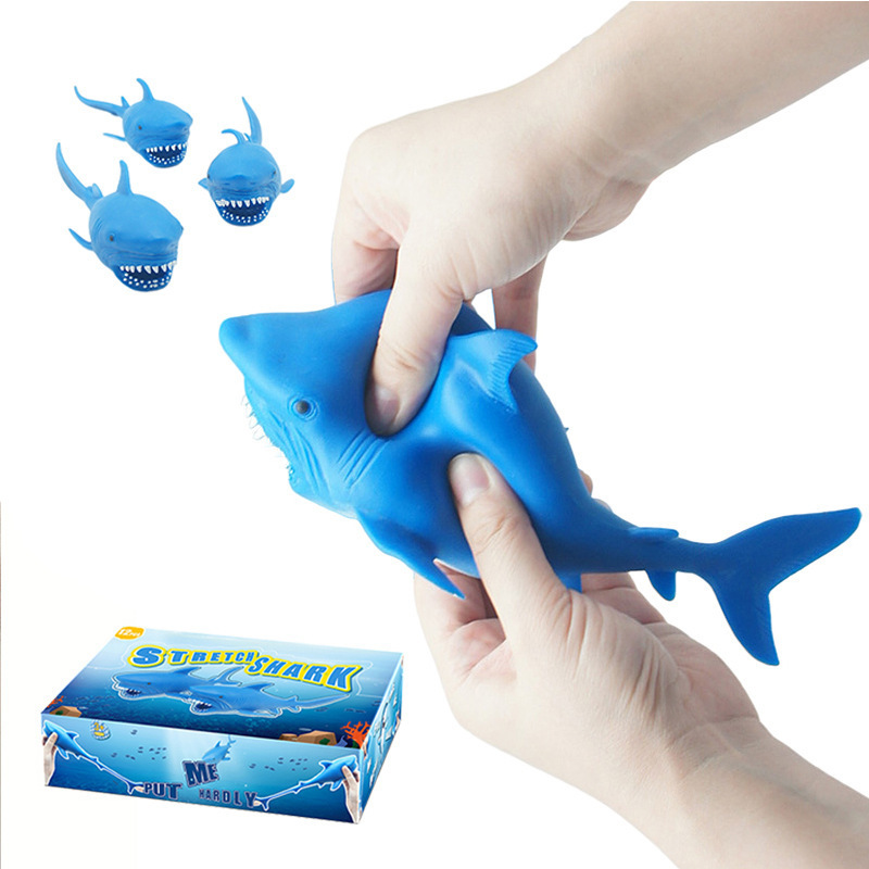 Shark Sand Filled Animal Toy Heavy Weighted Sandbag Animal Stress Relief Toy Sand Knead Toy