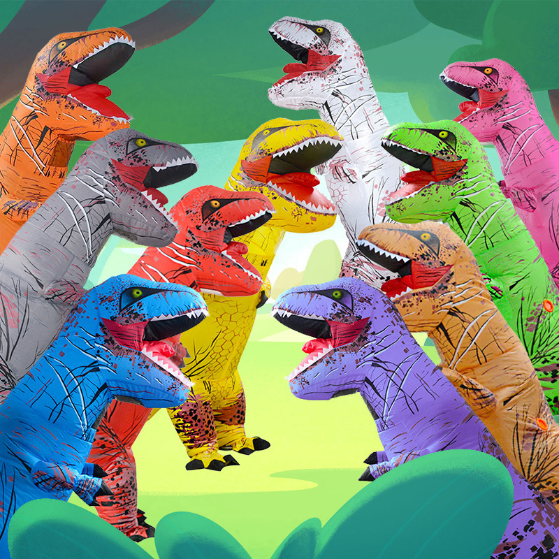 The factory sells direct commercial dinosaur inflatable costumes for indoor use in playground and party models for stage shows