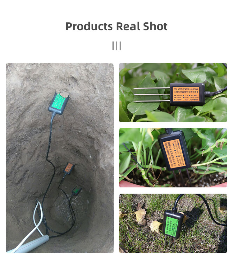 Soil Sensor to test volumetric water content and temperature 4in1 digital soil ph meter