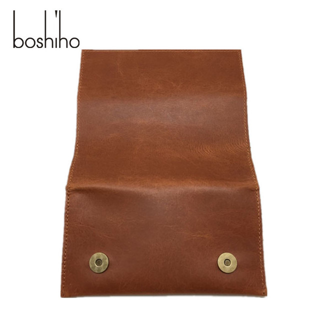 Hot Sale Vintage Brown Pouch Customizable Smoking Package Bag Case rolling cigarette Leather Tobacco Bag