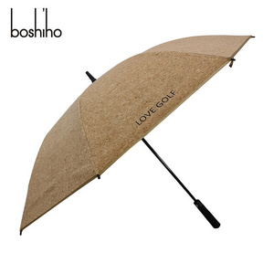 Boshiho 30" Eco friendly Waterproof outdoor CORK UMBRELLA with fiberglass frame and EVA handle SUPPORT NATURAL