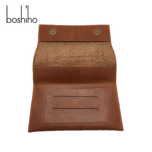 Hot Sale Vintage Brown Pouch Customizable Smoking Package Bag Case rolling cigarette Leather Tobacco Bag