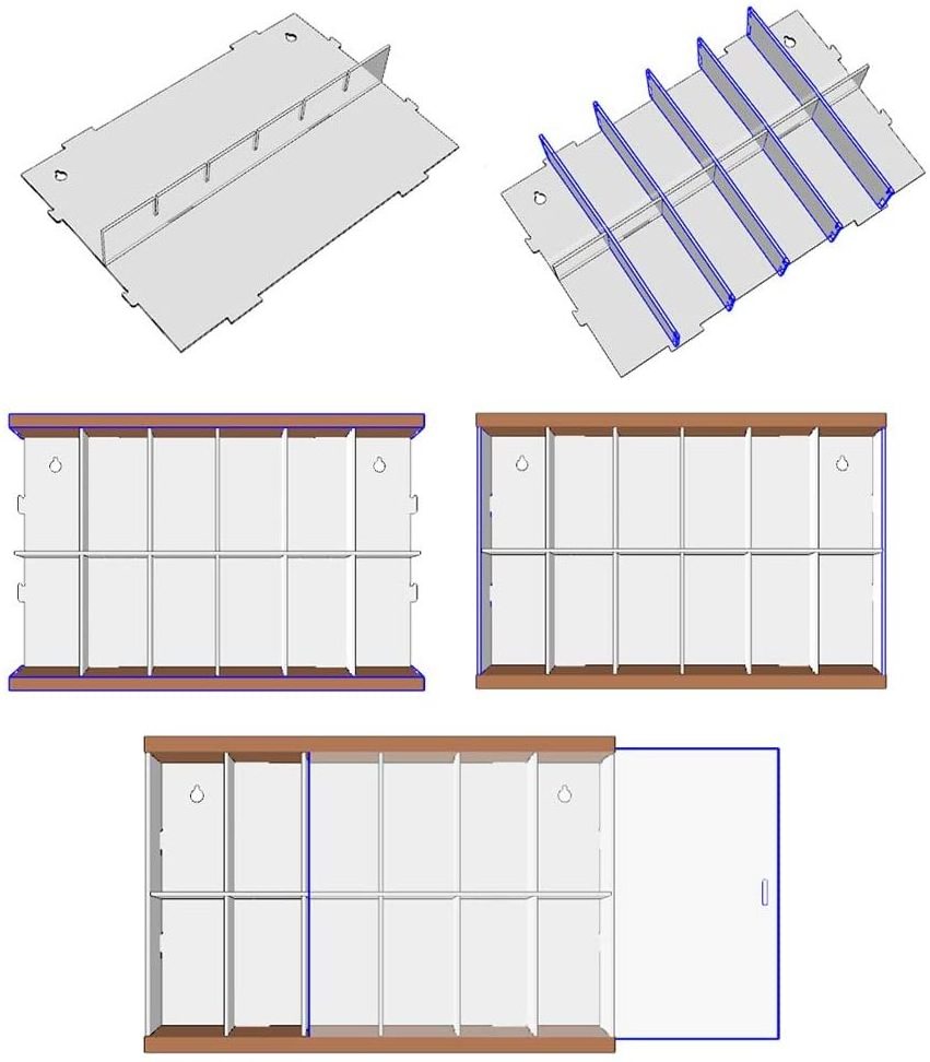 Clear Acrylic Display Case Organizer Storage Rack with Compartments & Sliding Door Dustproof Protection Showcase Box for Pop Fig