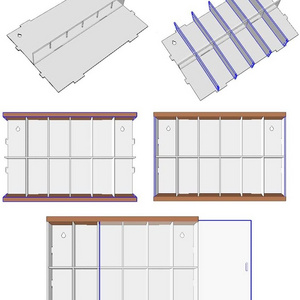 Clear Acrylic Display Case Organizer Storage Rack with Compartments & Sliding Door Dustproof Protection Showcase Box for Pop Fig