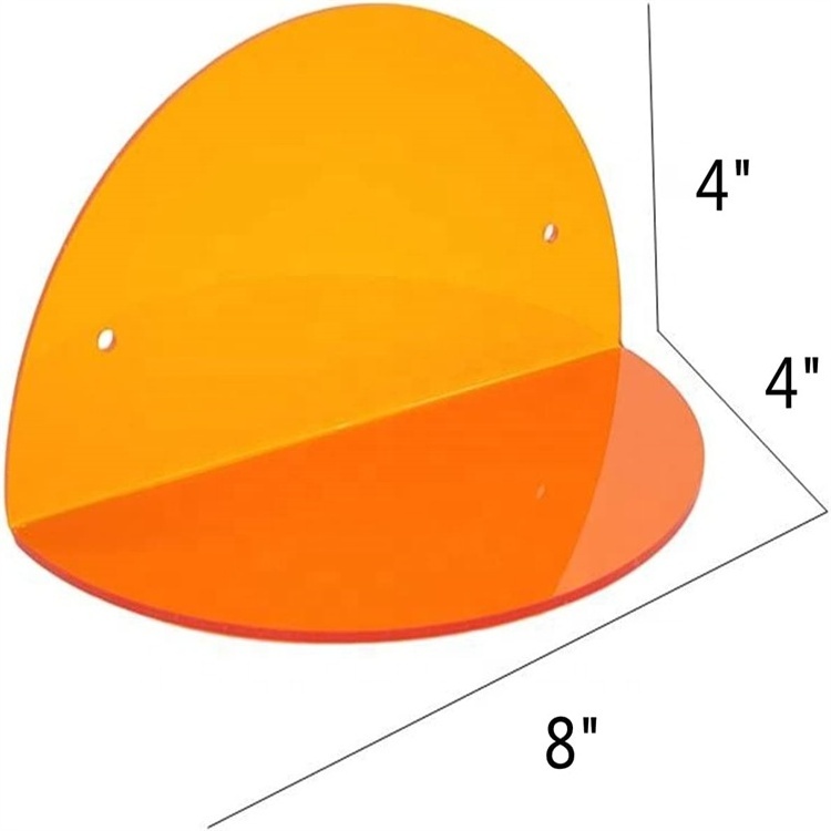 Custom Clear Acrylic Floating Shelves Small Acrylic Organizer Wall Mounted Display Shelves Plastic Acrylic Clear Floating Shelf