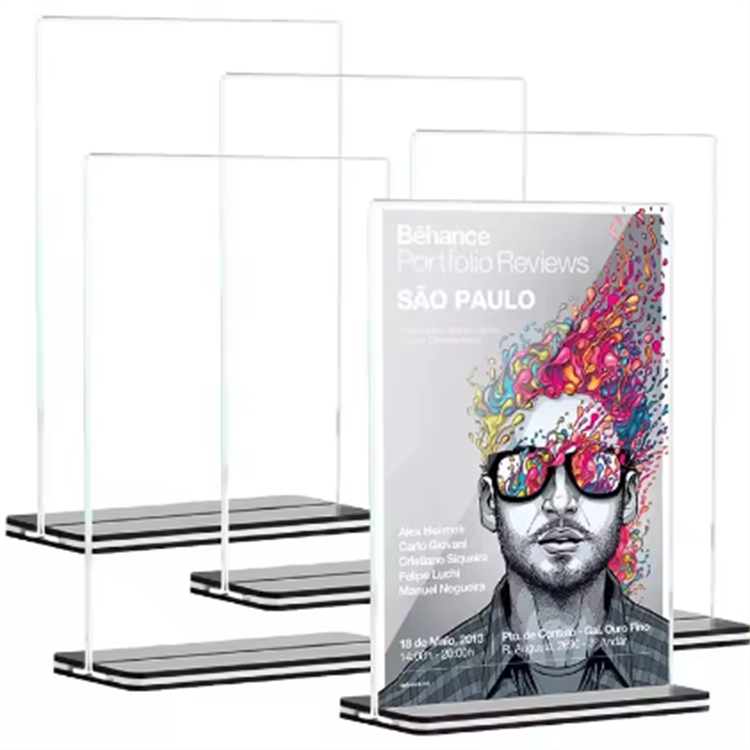 T Shaped Acrylic Table Display Stand Price Tag Sign Holder A6 menu Tabletop Sign Display holder A5 Acrylic Table Card Holder