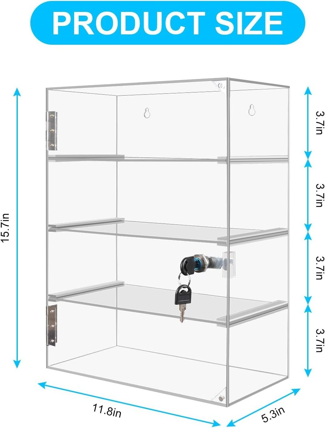 Locking Display Case Display Cabinet Acrylic Countertop Display Cabinet