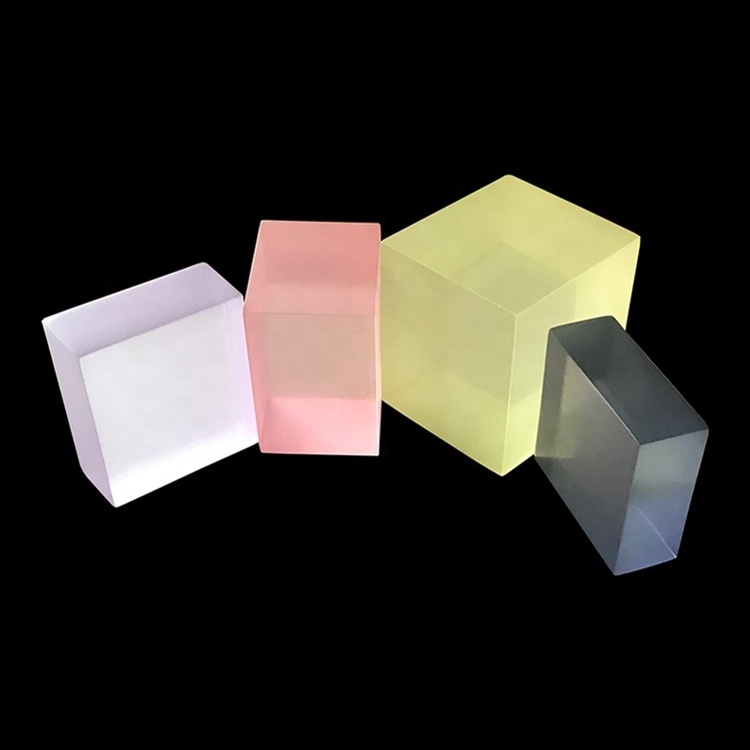 Modern Clear Acrylic Cube Riser Display Decorative White Jewelry Cube Display Acrylic Riser Plastic Square Display Cube