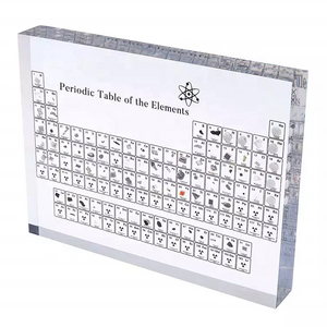 2023 Acrylic Periodic Table Clear Plexiglass Cube Display Clear Perspex Solid Lucite Frame Acrylic Photo Block Clear Acrylic