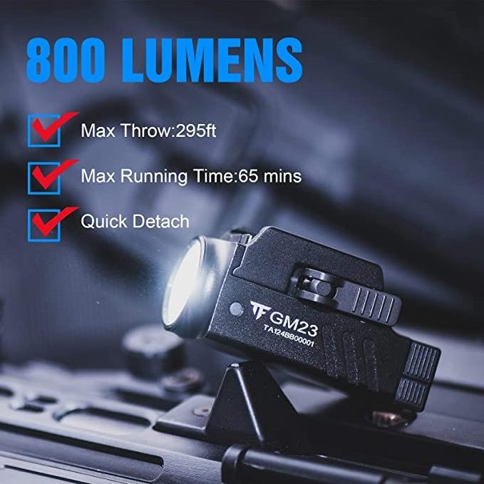 Trustfire GM23 800 Lumen USB Rechargeable Led Tactical Flashlight 90 meters long torch light