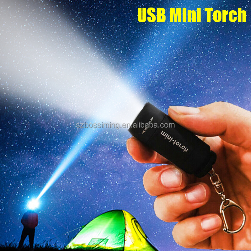 ML1super bright Rechargeable LED Flashlight Keychain EDC Outdoor small led mini USB flashlight