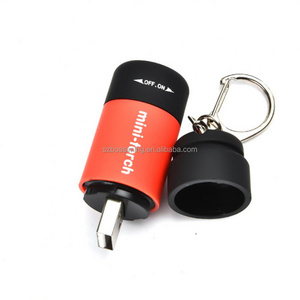 OEM super bright Rechargeable LED Flashlight Keychain EDC Outdoor small led mini USB flashlight