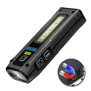 Ripsshine EL2R Super Bright MiniLED Power Pocket Torch USB Rechargeable EDC Magnetic Flashlight for Emergency LED Bulb Type