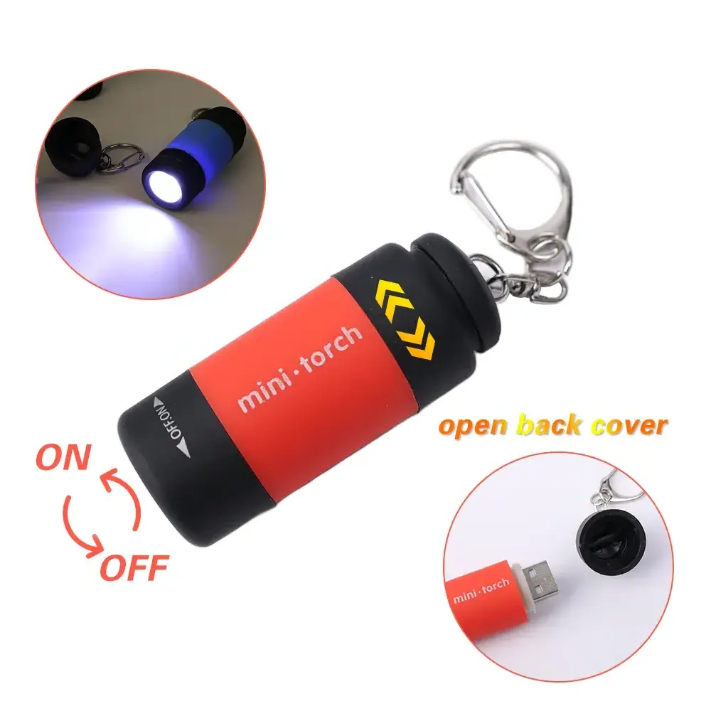 ML1super bright Rechargeable LED Flashlight Keychain EDC Outdoor small led mini USB flashlight