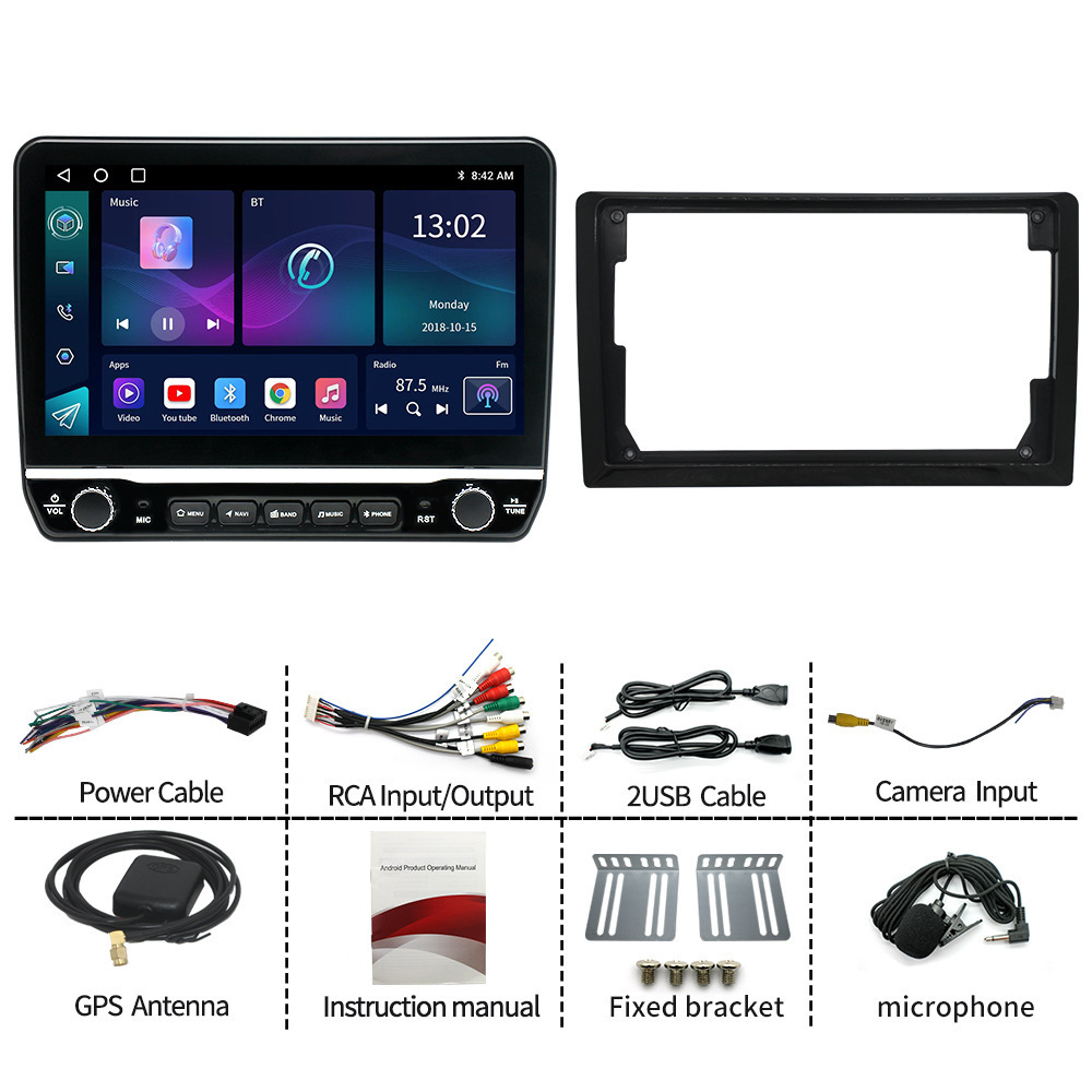 Bosstar 9/10inch 4+64GB IPS Screen Car Stereo With Knobs Android Car Radio With CarPlay GPS Car Multimedia Player