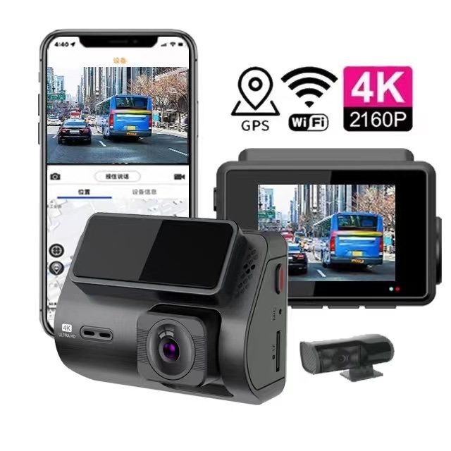 Dash Cam for Cars 4K Front and Rear Camera Car Dvr WIFI Car Camera for Vehicle Video Recorder Rear View Camera Parking Monitor