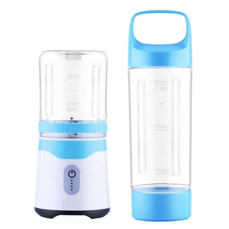 6  blades glass gar rechargeable portable personal size juicer blender food mixer with 2 bottles