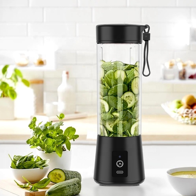 Kitchen appliance 6 blades 4000mah electric portable mini blender mixer with 400ml portable pocket mixer bottle