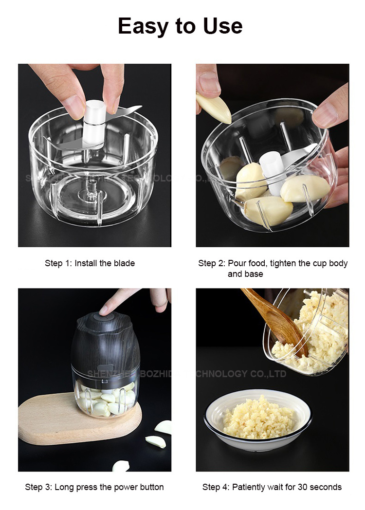 10S-2 home appliance kitchen use rechargeable electric portable mini manual vegetable,  meat, nuts chopper slicer cutter