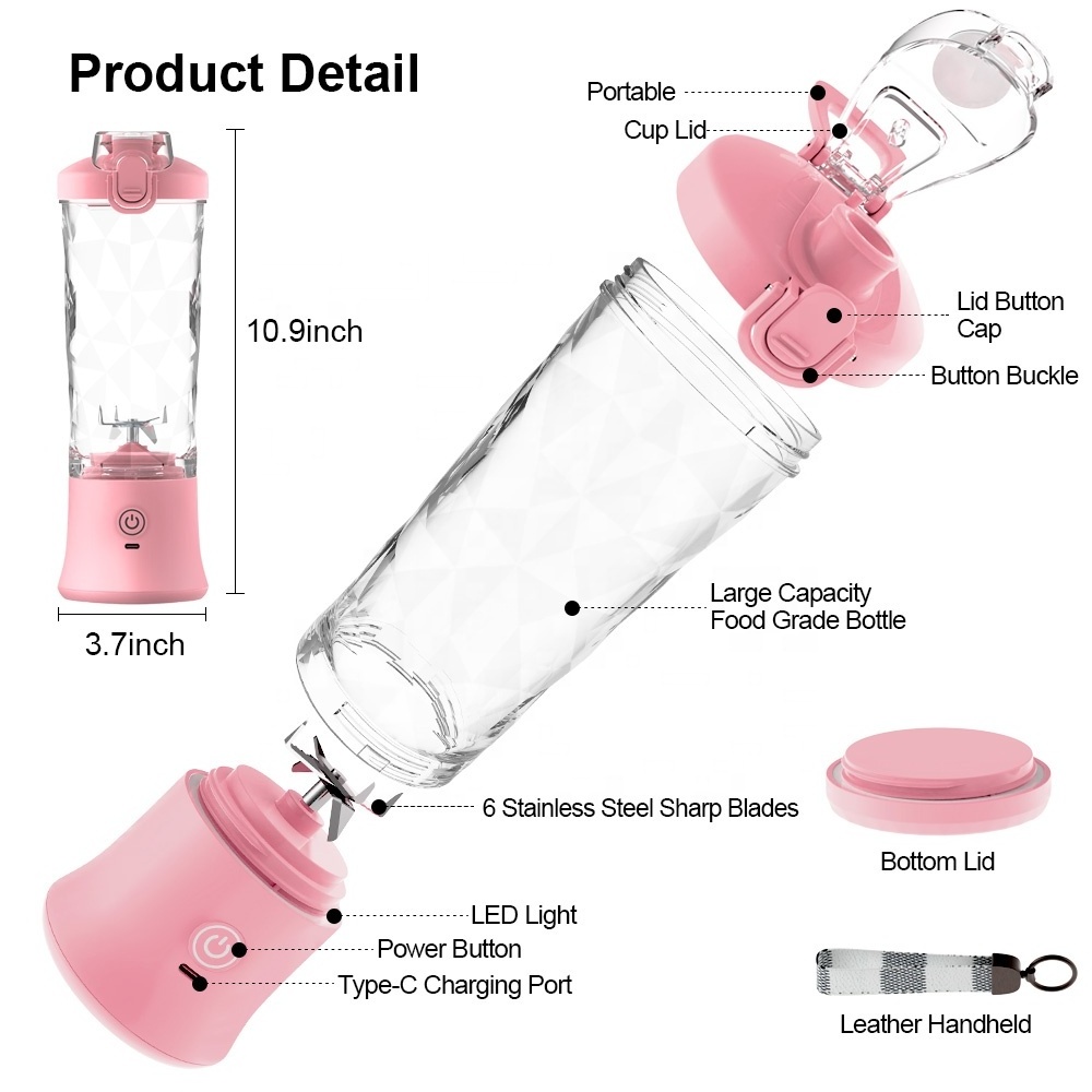 home appliance stock kitchen chopper fruit juice hand portable mini smoothie blender machine citrus juicer