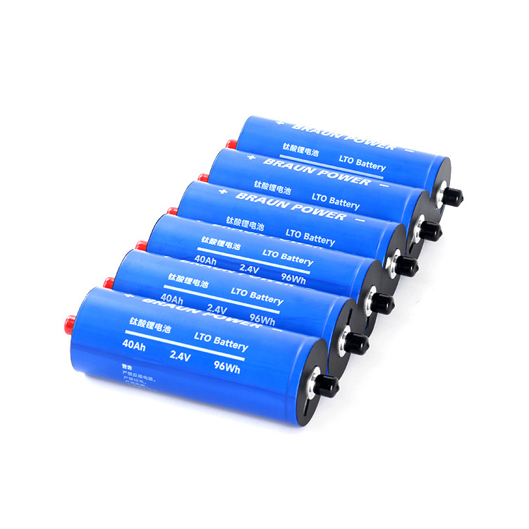 Cylindrical 2.4V Lithium Titanate Battery 60Ah Lto Battery Braun Lto