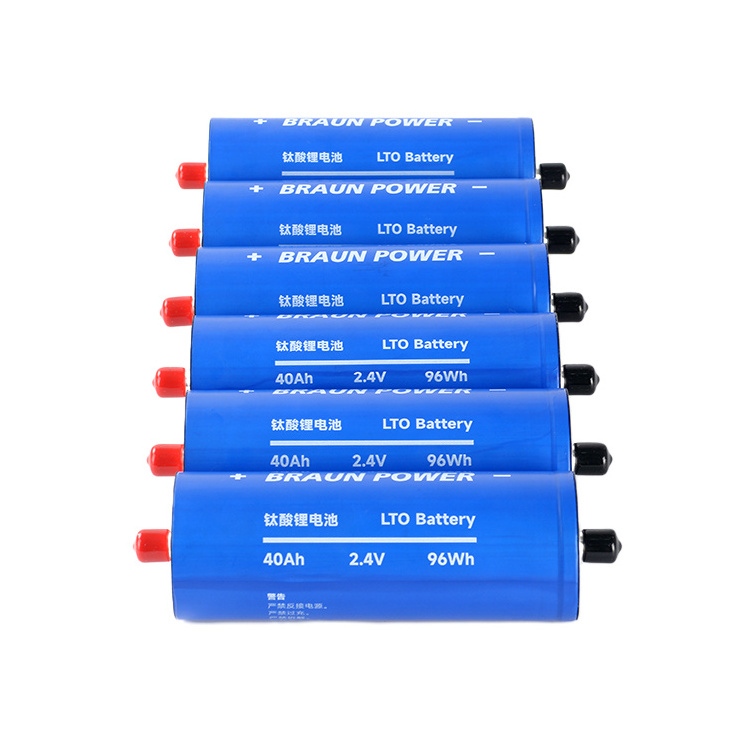 Cylindrical 2.4V Lithium Titanate Battery 60Ah Lto Battery Braun Lto