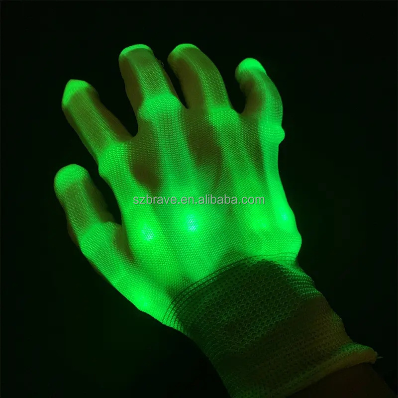 Halloween Party Supplies Christmas Costume Party Flashing Gloves LED Finger Gloves Finger Light Gloves for Teen and Adult Gifts