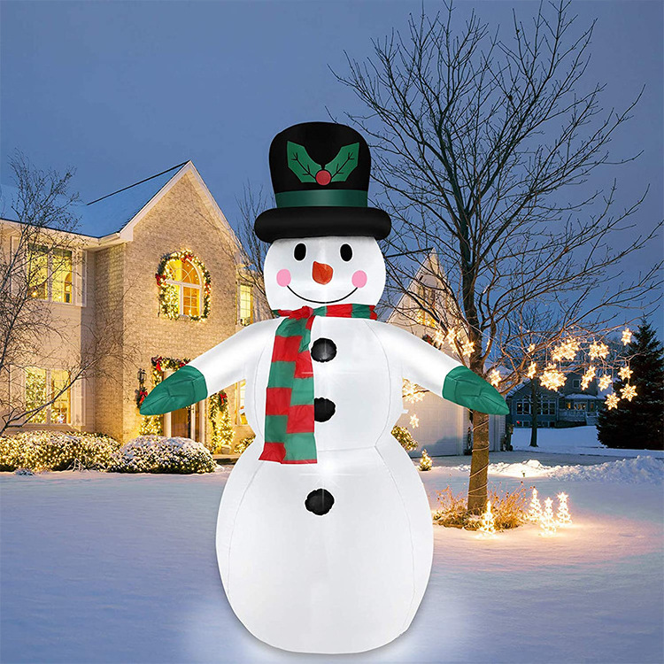 Christmas Outdoor Inflatable Decoration 120CM 4FT Inflatables Snowman Yard Decorations with LED Lights