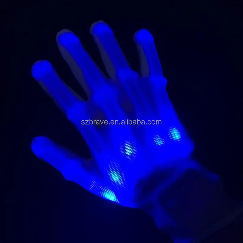 Halloween Party Supplies Christmas Costume Party Flashing Gloves LED Finger Gloves Finger Light Gloves for Teen and Adult Gifts