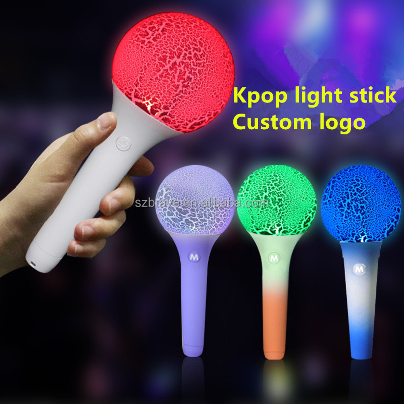 Custom BT Wireless App Control Kpop Merchandise Kpop Idol Concert Cheering Bt App Control Hammer Light Stick