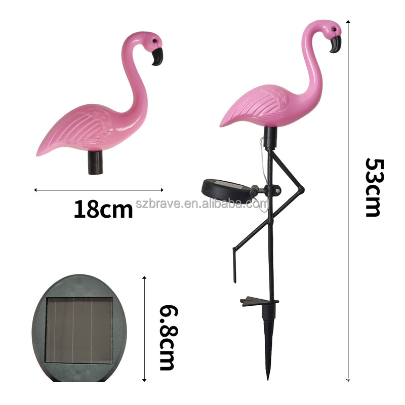 Waterproof Solar flamingo lawn lamp 3 Pieces Waterproof Solar lamp field solar landscape garden indoor park decor lights