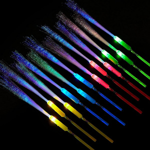 Battery Operated Fiber Optic Light Wand Stick Led Flashing Sticks Glow Wands Fiber Optic Wands for Party Favors