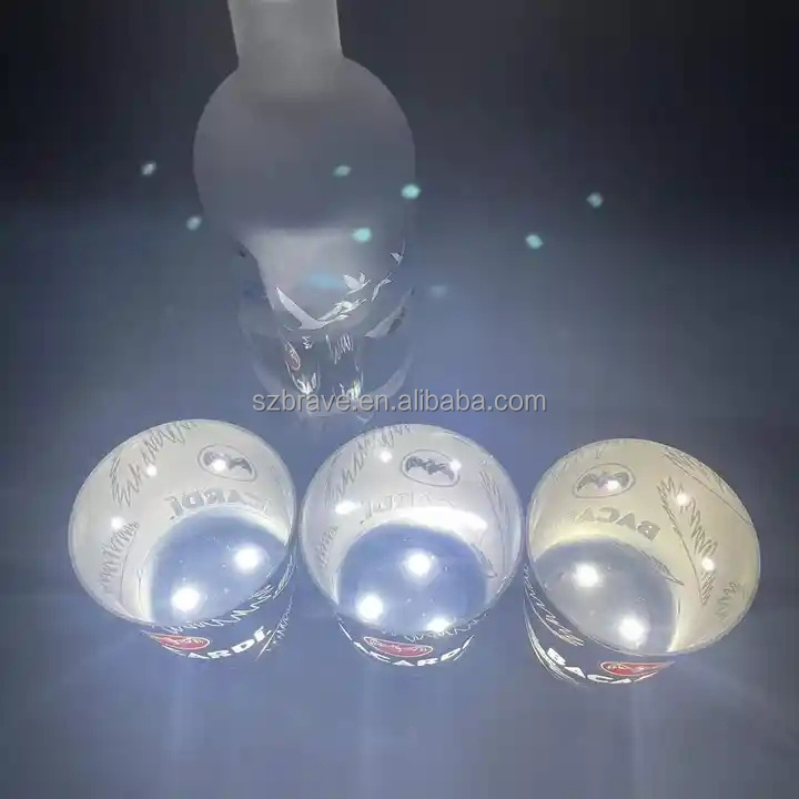 Party Supplies OEM Logo Liquid Activated 12OZ 14OZ Glowing Liquid Drink Glasses LED Light Up Drinking Glass Plastic Led Cup